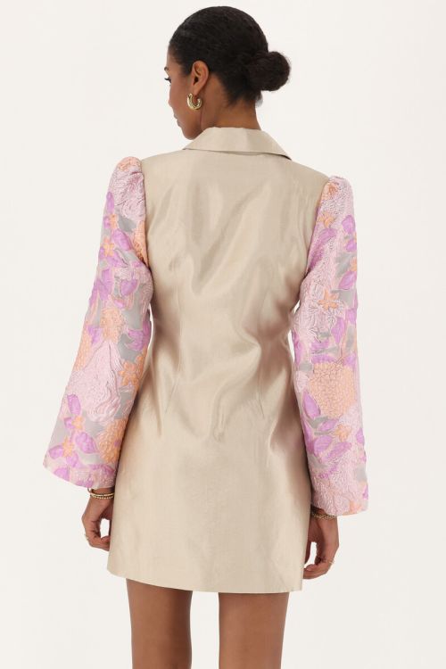 Beige blazer dress with wide sleeves | My Jewellery