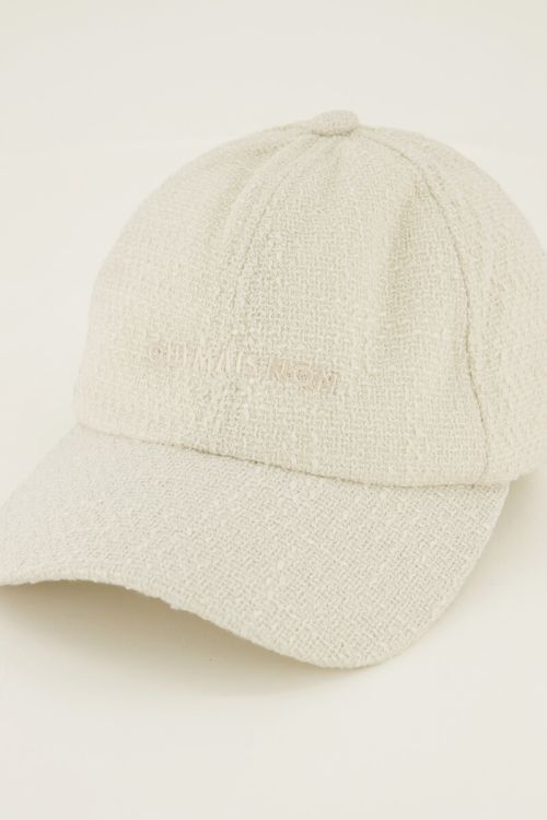 Beige boucle cap "Oui mais non" | My Jewellery