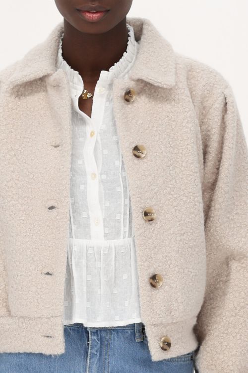 Beige bouclé jacket | My Jewellery