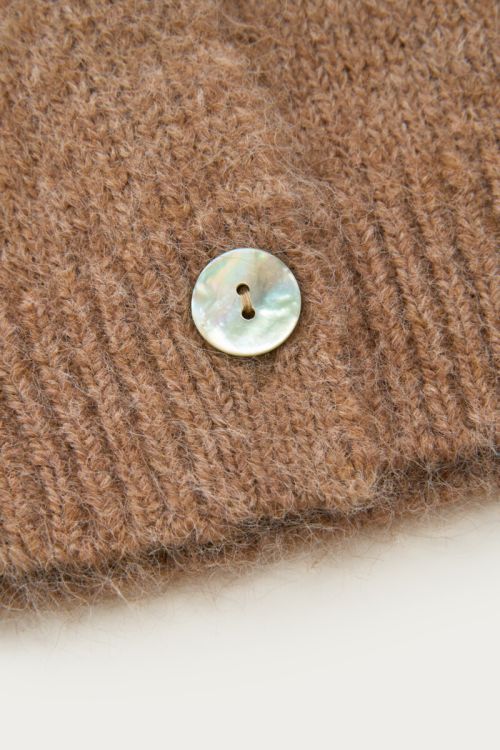 Brown cardigan with buttons and puff sleeves | My Jewellery