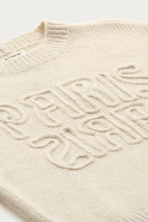 Beige embroidery sweater "Paris Paris" | My Jewellery