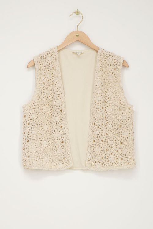 Beige gilet crochet | My Jewellery