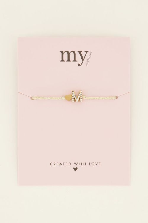 Beige initial bracelet  | My Jewellery