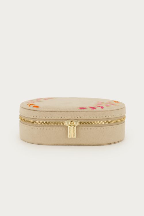 Beige jewellery box with flowers | My Jewellery