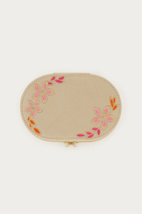 Beige jewellery box with flowers | My Jewellery