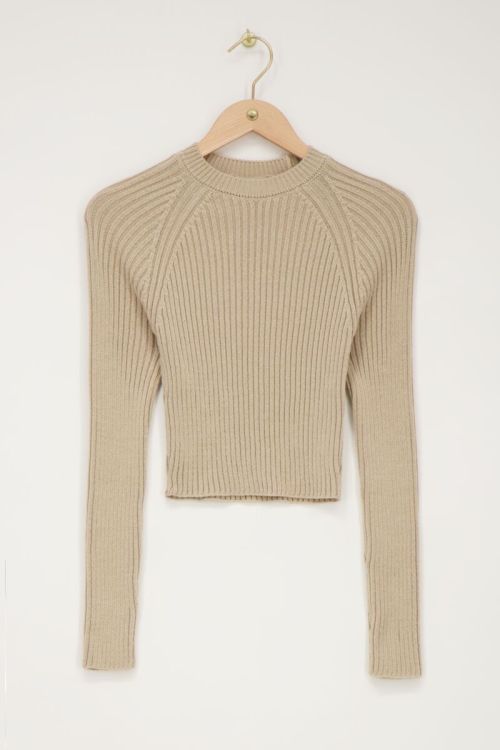 Beige knitted crop top | My Jewellery