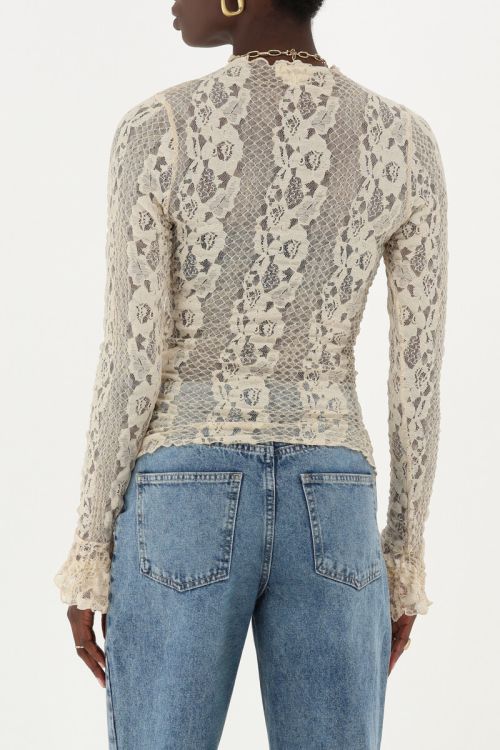 Beige lace top with cuff | My Jewellery