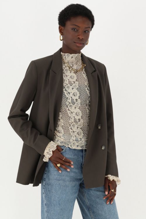 Beige lace top with cuff | My Jewellery
