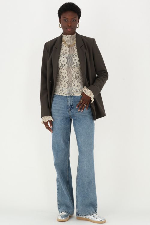 Beige lace top with cuff | My Jewellery