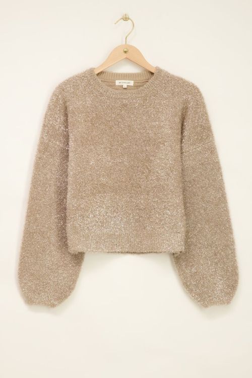 Beiger Party Pullover