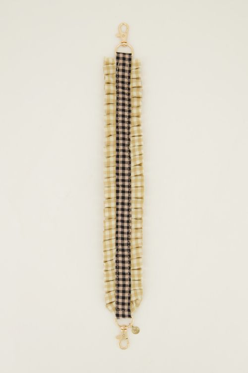 Beige phone lanyard with diamond | My Jewellery