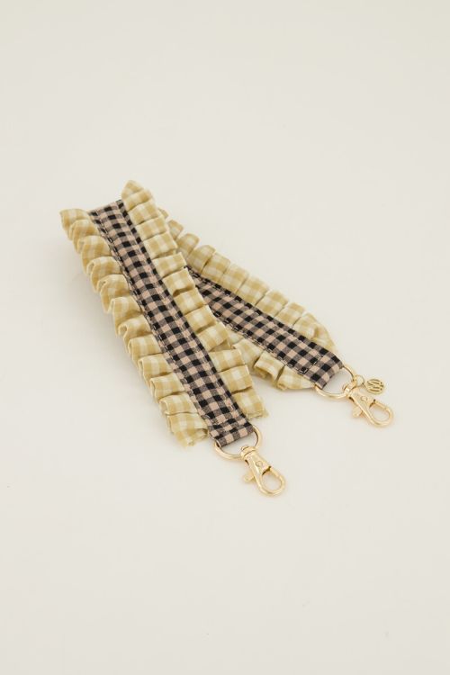 Beige phone lanyard with diamond | My Jewellery