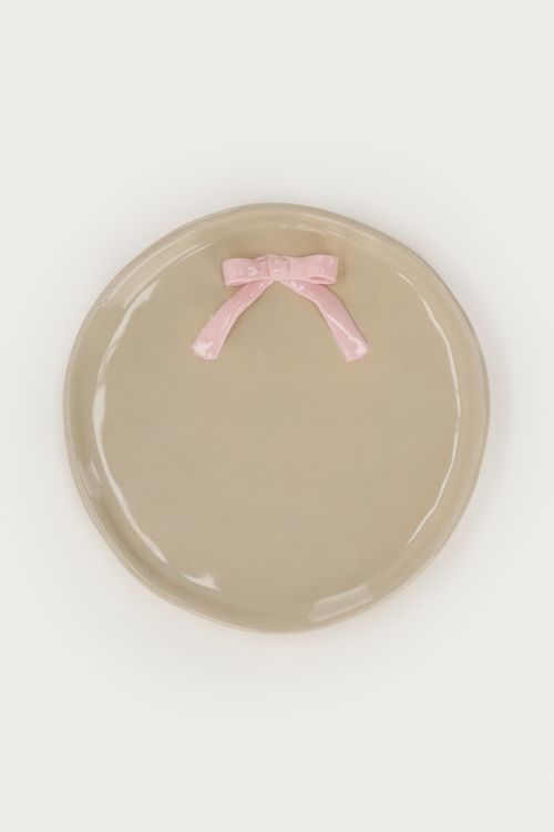 Beige plate with bow | My Jewellery