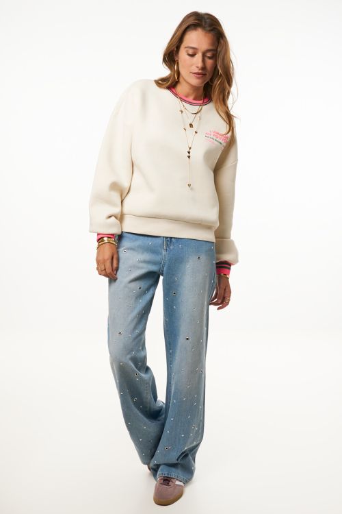 Beige sweater "L'amour au pouvoir" | My Jewellery