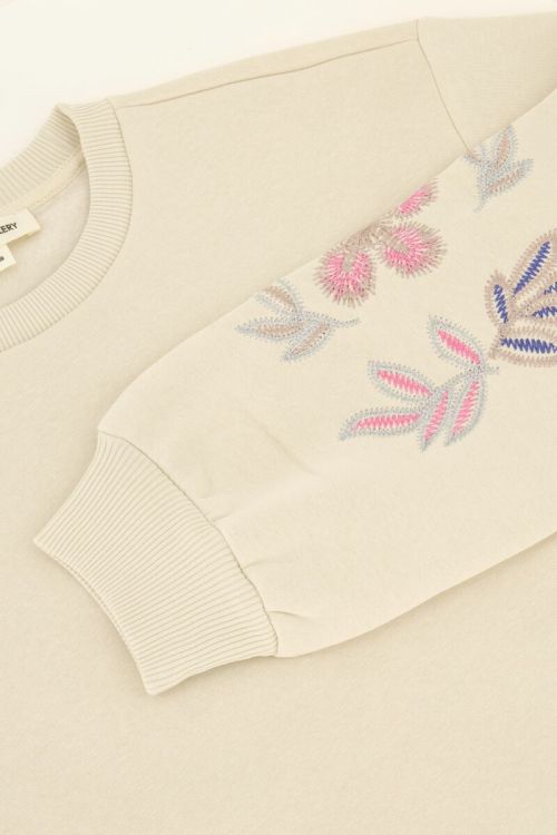 Beige sweatshirt with embroidery | My Jewellery