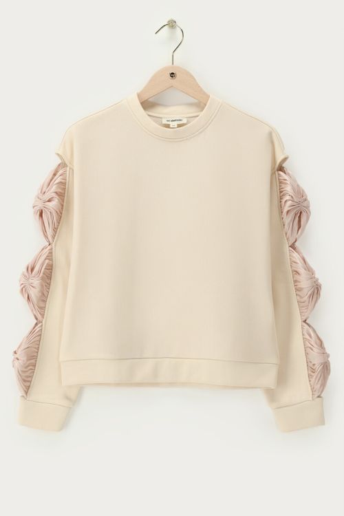 Beige sweater with satin bows | My Jewellery