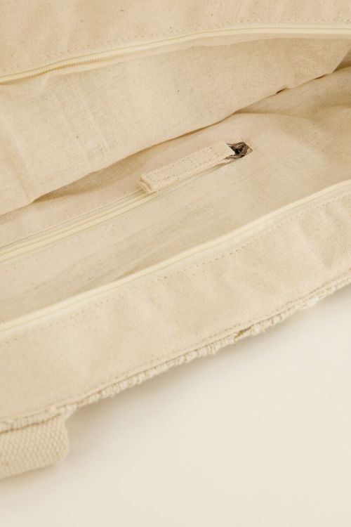 Beige shopper met gevlochten details  | My Jewellery