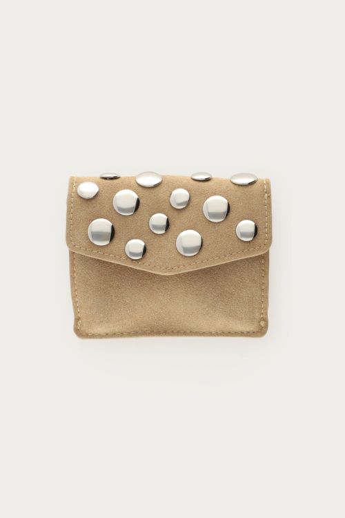 Beige wallet with studs | My Jewellery