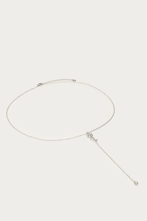 Birth Flower charm necklace with rhinestone | My Jewellery