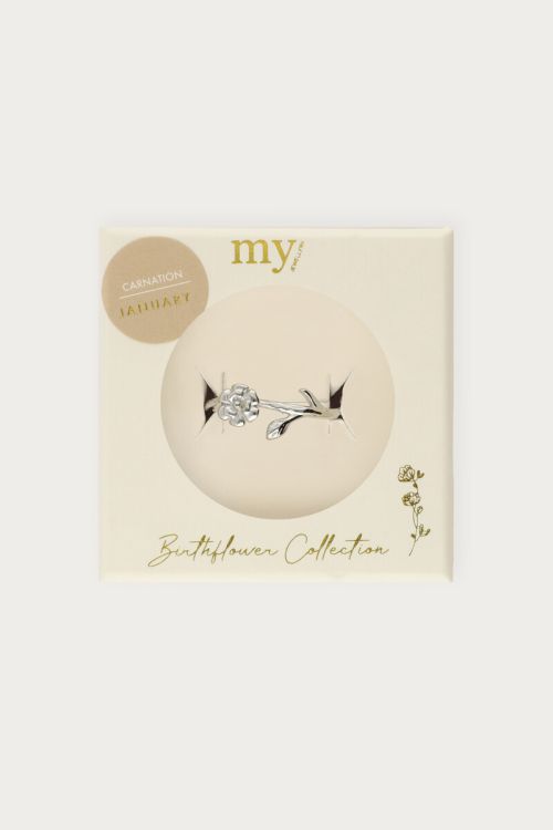 Birth Flower ring with flower