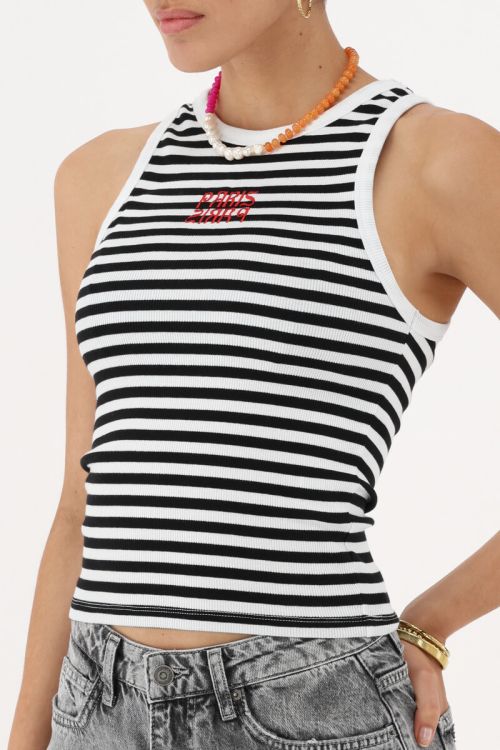 Black and white striped tank top | My Jewellery
