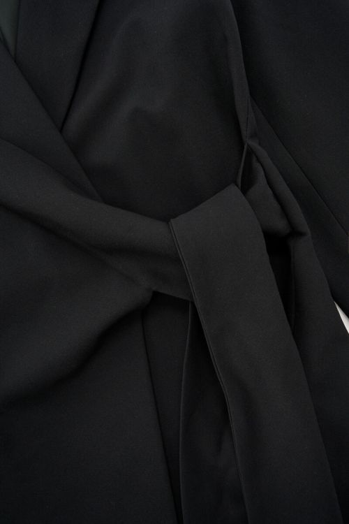 Black blazer dress with bow overlap | My Jewellery