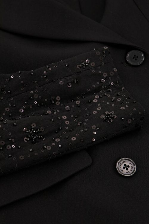 Black blazer dress with sequin sleeves | My Jewellery
