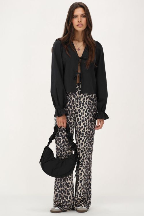 Black striped blouse with bows | My Jewellery