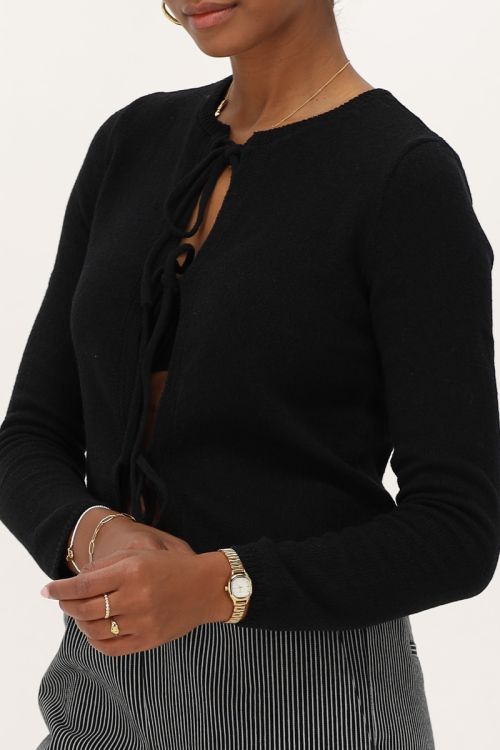 Black cardigan with bows | My Jewellery