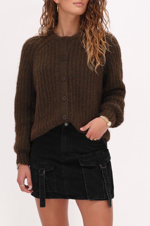 Black cargo denim mini skirt | My Jewellery