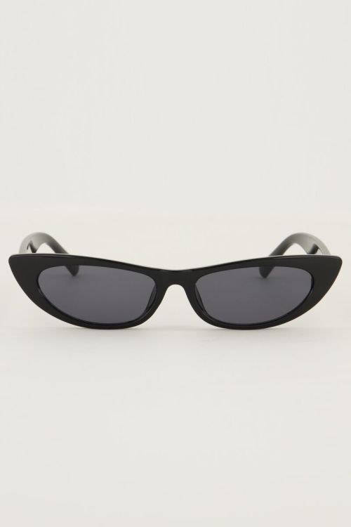 Schwarze Cat-Eye-Sonnenbrille
