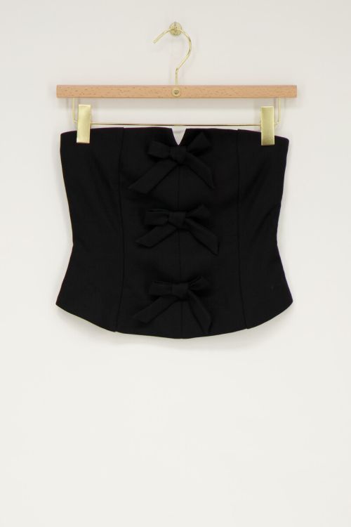 Black corset top with bows | My Jewellery