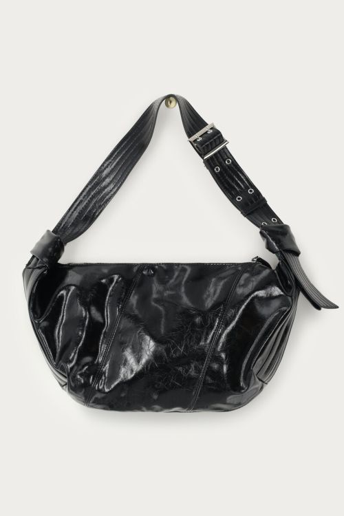 Black crossbody lacquer bag | My Jewellery
