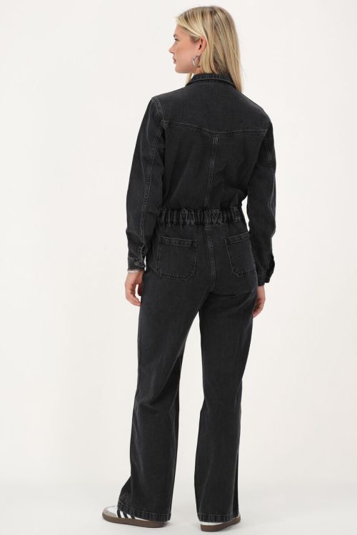 Black denim jumpsuit with long sleeves | My Jewellery