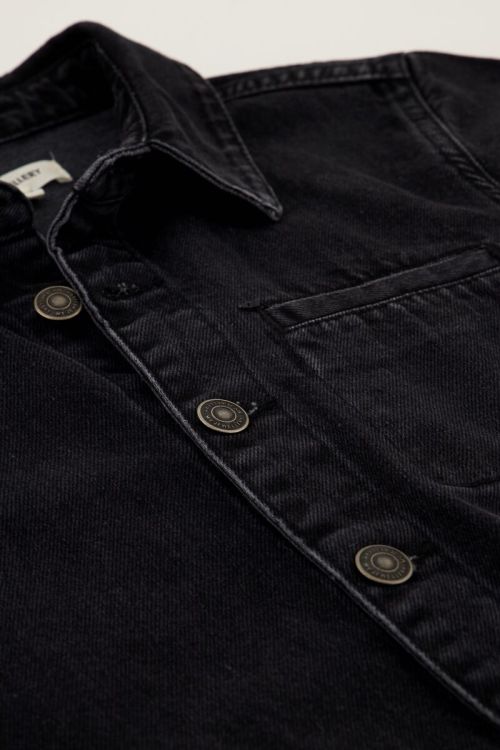 Black denim playsuit with chest pocket | My Jewellery