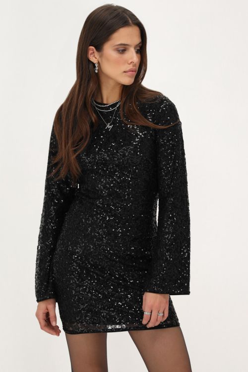 Black dress with lace and sequins | My Jewellery