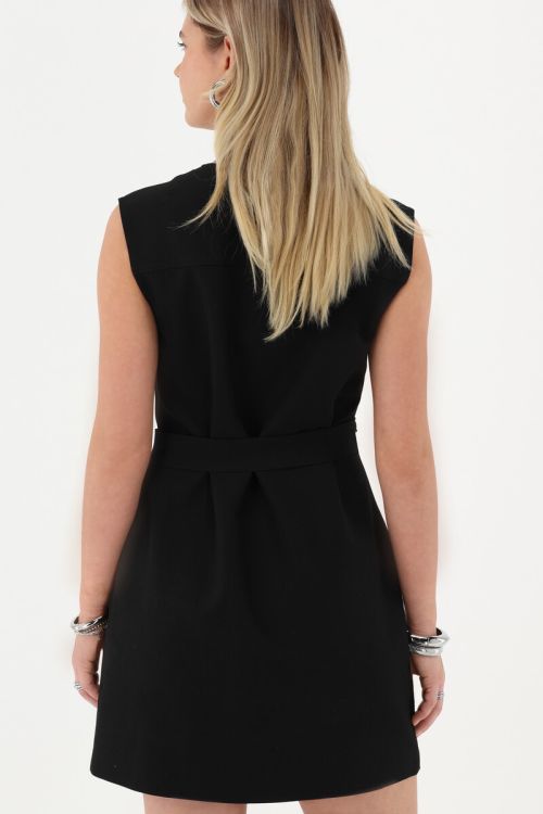 Black gilet dress with buttons | My Jewellery