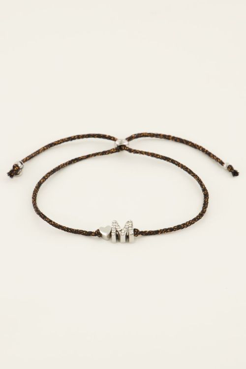 Zwarte initial armband | My Jewellery