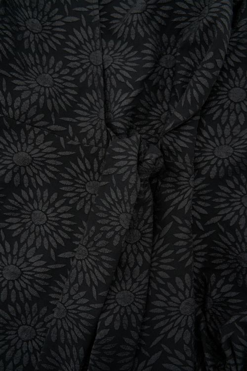 Black jacquard dress with sunflowers | My Jewellery