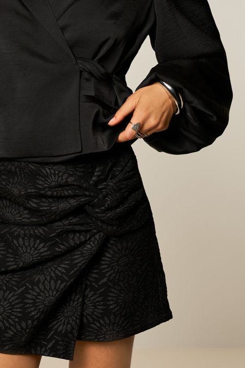 Black jacquard skort with sunflowers | My Jewellery