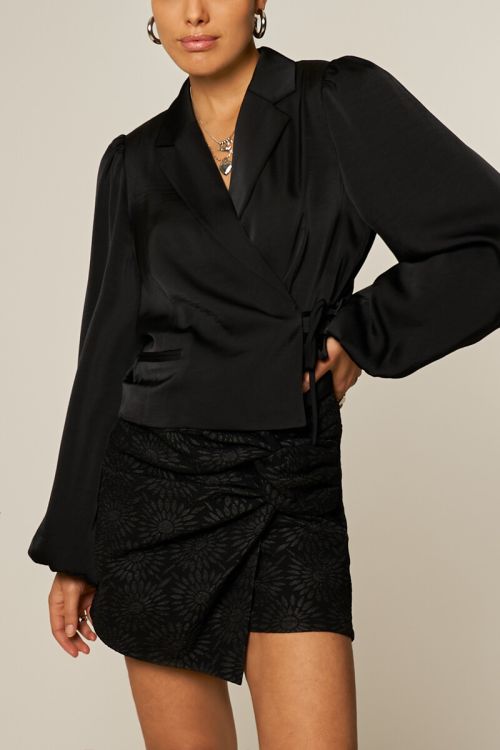 Black jacquard skort with sunflowers | My Jewellery