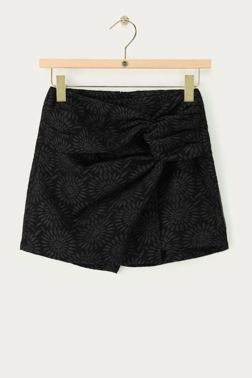 Black jacquard skort with sunflowers | My Jewellery