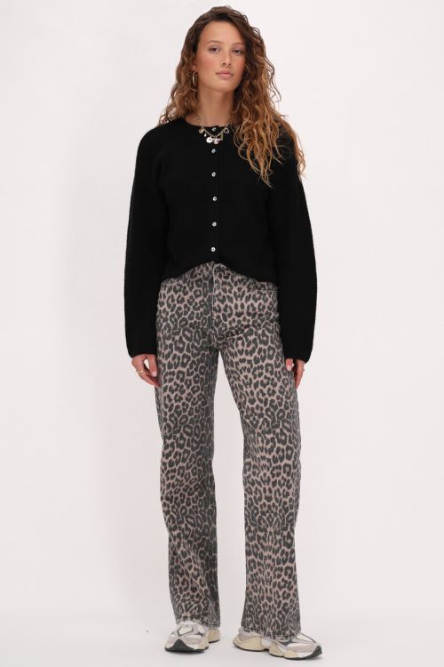 Black knitted cardigan with small buttons | My Jewellery