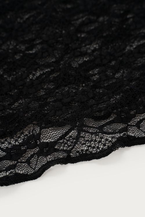 Black lace top with ruffles | My Jewellery