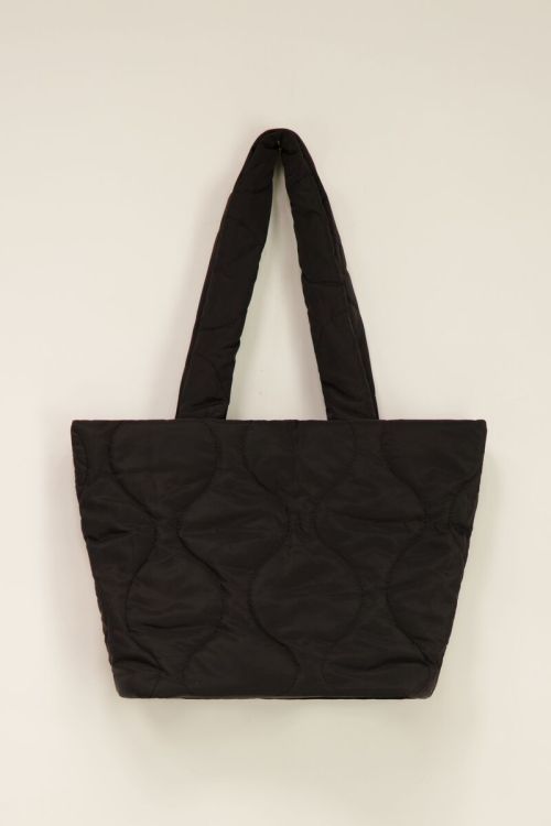 Zwarte gewatteerde shopper | My Jewellery