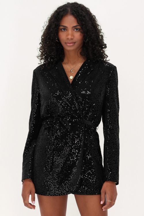 Black playsuit with sequins | My Jewellery
