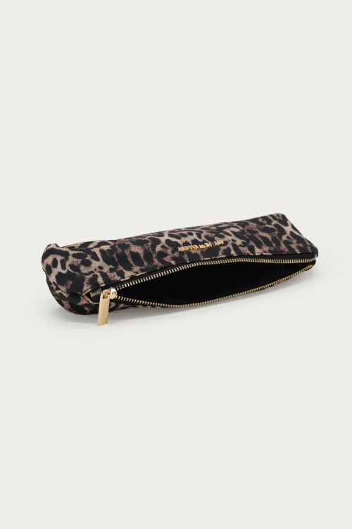 Black pencil case with leopard print | My Jewellery