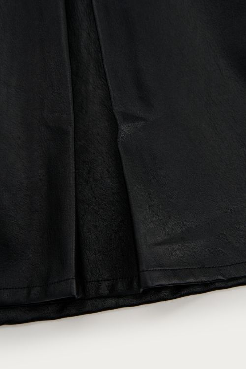 Black PU top with short sleeves | My Jewellery