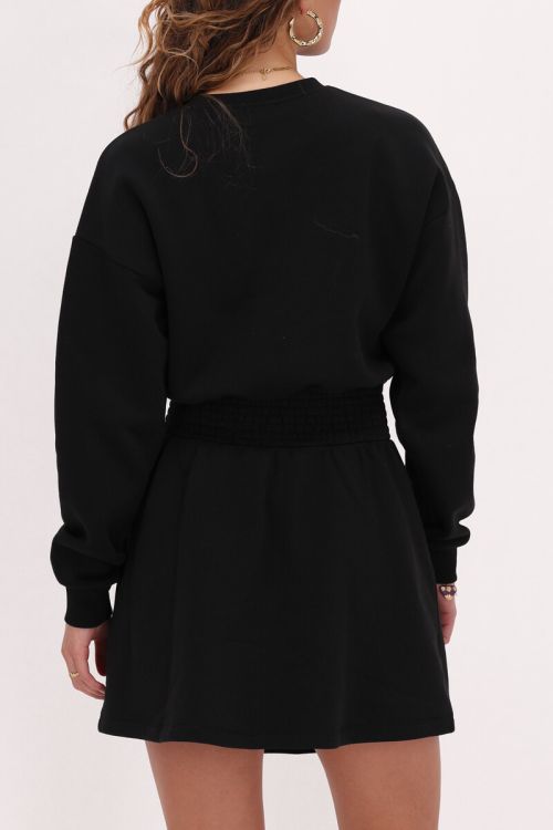 Black sweater dress with smock | My Jewellery