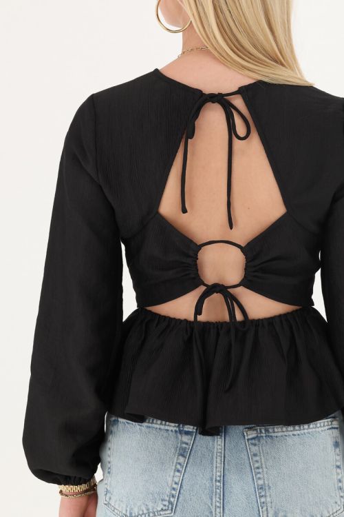 Black top with open back | My Jewellery